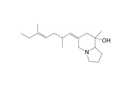 5-Methyl-5-hydroxy-3-(2',5-dimethyl-4'-heptenylidene)-1-azabicyclo[4.3.0]nonane