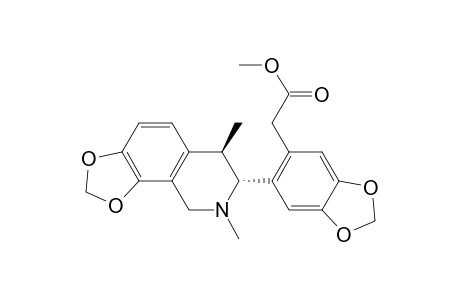 1,3-Benzodioxole-5-acetic acid, 6-(6,7,8,9-tetrahydro-6,8-dimethyl-1,3-dioxolo[4,5-h]isoquinolin-7-yl)-, methyl ester, (6R-trans)-