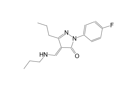 3H-pyrazol-3-one, 2-(4-fluorophenyl)-2,4-dihydro-5-propyl-4-[(propylamino)methylene]-, (4E)-
