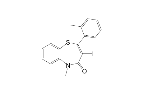 5-Methyl-3-iodo-2-o-tolylbenzo[b][1,4]thiazepin-4(5H)-one