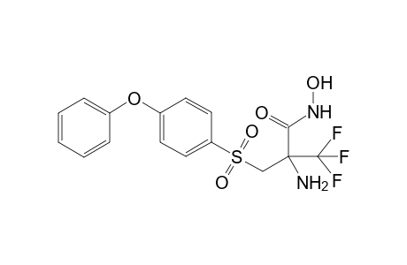 rac .alpha.-Trifluoromethyl-.alpha.-amino-.beta.-(phenoxyphenylsulfonyl)propanhydroxamate