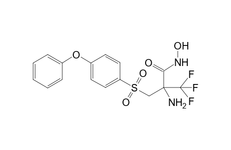 rac .alpha.-Trifluoromethyl-.alpha.-amino-.beta.-(phenoxyphenylsulfonyl)propanhydroxamate