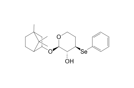 2(R)-(1-bornyloxy)-3(R)-hydroxy-4(R)-(phenylseleno)tetrahydropyran