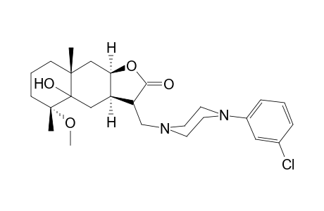 (3aR,5R,8aR,9aR)-3-[[4-(3-chlorophenyl)-1-piperazinyl]methyl]-4a-hydroxy-5-methoxy-5,8a-dimethyl-3,3a,4,6,7,8,9,9a-octahydrobenzo[f]benzofuran-2-one