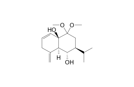 (1S,2S,4aR,8aR)-2-Isopropyl-4,4-dimethoxy-8-methylene-1,3,4,7,8,8a-hexahydro-2H-naphthalene-1,4a-diol