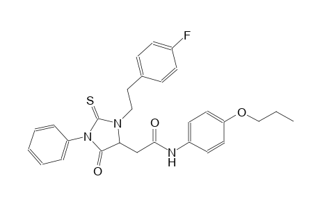 2-{3-[2-(4-fluorophenyl)ethyl]-5-oxo-1-phenyl-2-thioxo-4-imidazolidinyl}-N-(4-propoxyphenyl)acetamide