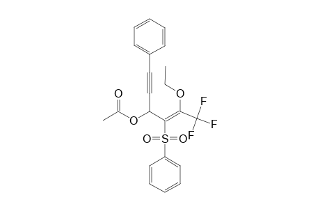 (E)-4-ACETOXY-2-ETHOXY-1,1,1-TRIFLUORO-6-PHENYL-3-(PHENYLSULFONYL)-HEX-2-EN-5-YNE