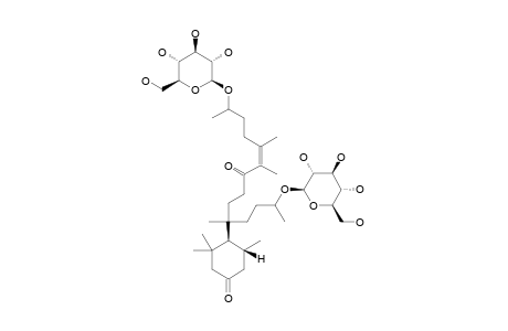 STENOPALUSIDE;(4S*,5R*)-4-[(9Z)-2,13-DI-(O-BETA-D-GLUCOPYRANOSYL)-5,9,10-TRIMETHYL-8-OXO-9-TETRADECENE-5-YL]-3,3,5-TRIMETHYLCYCLOHEXANONE