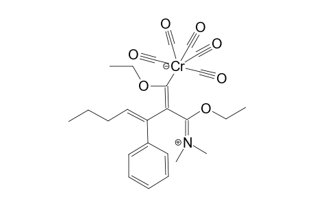 (1Z,3Z)-1-Ethoxy-2-[dimethyl(ethoxymethylenyl)ammonium]-3-phenyl-1,3-heptadien-1-yl-pentacarbonylchromate