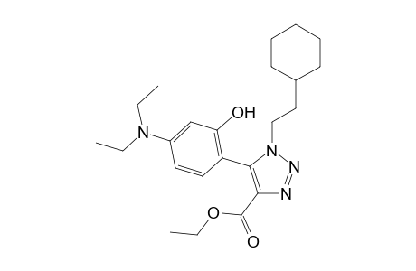 Ethyl 1-(2-cyclohexylethyl)-5-(4-(diethylamino)-2-hydroxyphenyl)-1H-1,2,3-triazole-4-carboxylate