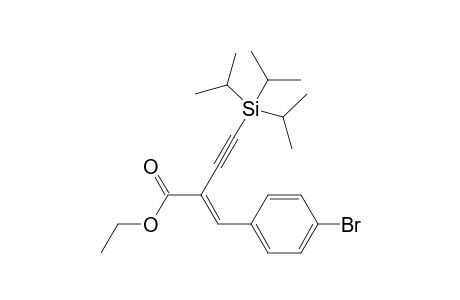 (E)-Ethyl 2-(4-bromobenzylidene)-4-(triisopropylsilyl)but-3-ynoate