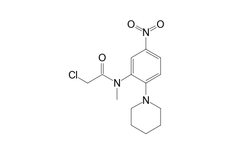 2-Chloranyl-N-methyl-N-(5-nitro-2-piperidin-1-yl-phenyl)ethanamide