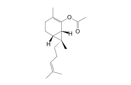 (1S*,6R*,7R*)-3,7-Dimethyl-7-(4-methyl-3-pentenyl)bicyclo[4.1.0]hept-2-en-2-yl acetate