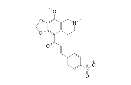 (2E)-1-(4-methoxy-6-methyl-5,6,7,8-tetrahydro[1,3]dioxolo[4,5-g]isoquinolin-9-yl)-3-(4-nitrophenyl)-2-propen-1-one