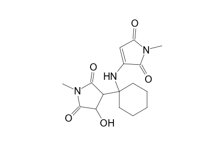 1-Methyl-3-[[1-[1-methyl-4-oxidanyl-2,5-bis(oxidanylidene)pyrrolidin-3-yl]cyclohexyl]amino]pyrrole-2,5-dione