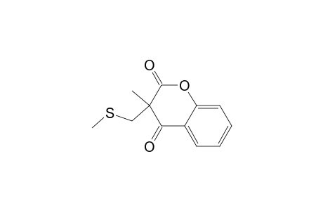 2H-1-Benzopyran-2,4(3H)-dione, 3-methyl-3-[(methylthio)methyl]-