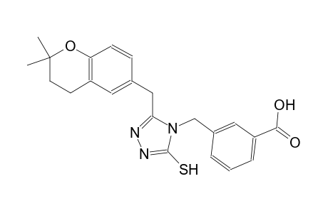 benzoic acid, 3-[[3-[(3,4-dihydro-2,2-dimethyl-2H-1-benzopyran-6-yl)methyl]-5-mercapto-4H-1,2,4-triazol-4-yl]methyl]-