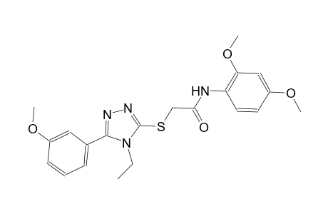 N-(2,4-dimethoxyphenyl)-2-{[4-ethyl-5-(3-methoxyphenyl)-4H-1,2,4-triazol-3-yl]sulfanyl}acetamide