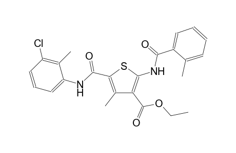 3-thiophenecarboxylic acid, 5-[[(3-chloro-2-methylphenyl)amino]carbonyl]-4-methyl-2-[(2-methylbenzoyl)amino]-, ethyl ester