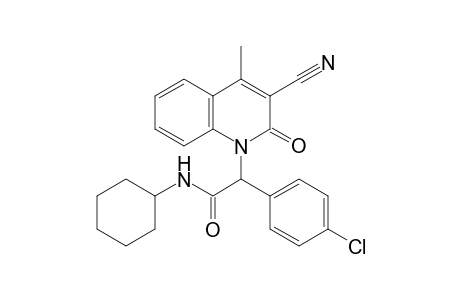 2-(3-Cyano-4-methyl-2-oxo-2H-quinolin-1-yl)-N-cyclohexyl-2-(4'-chlorophenyl)acetamide
