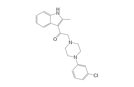 2-[4-(3-chlorophenyl)-1-piperazinyl]-1-(2-methyl-1H-indol-3-yl)ethanone