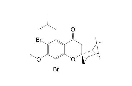 6,8-Dibromo-5-isobutyl-7-methoxy-6',6'-dimethylspiro[2H-1-benzopyran-2,2'-bicyclo[3.1.1]heptane]-4(3H)-one