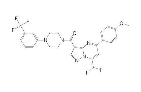 7-(difluoromethyl)-5-(4-methoxyphenyl)-3-({4-[3-(trifluoromethyl)phenyl]-1-piperazinyl}carbonyl)pyrazolo[1,5-a]pyrimidine