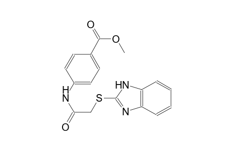 benzoic acid, 4-[[(1H-benzimidazol-2-ylthio)acetyl]amino]-, methylester