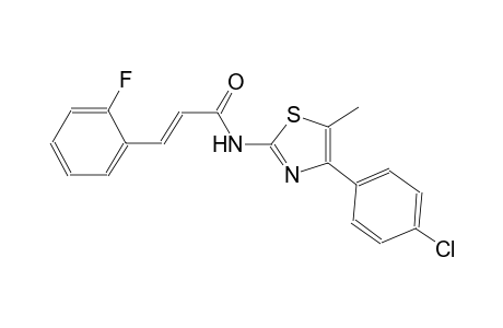 (2E)-N-[4-(4-chlorophenyl)-5-methyl-1,3-thiazol-2-yl]-3-(2-fluorophenyl)-2-propenamide