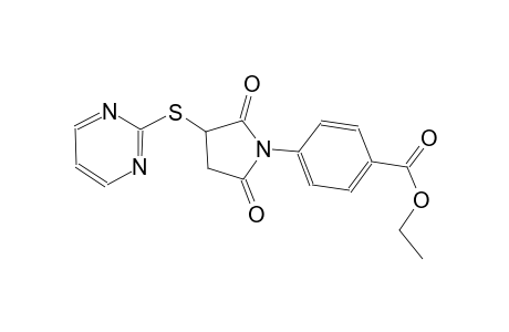 ethyl 4-[2,5-dioxo-3-(2-pyrimidinylsulfanyl)-1-pyrrolidinyl]benzoate
