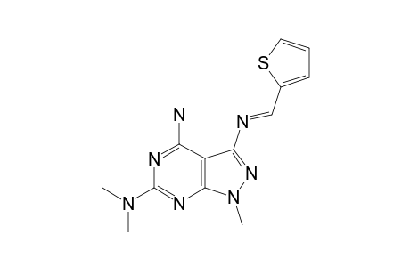 4-AMINO-6-DIMETHYLAMINO-3-(2-THIENYL)-AZOMETHINO-1-METHYLPYRAZOLO-[3,4-D]-PYRIMIDINE