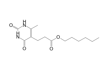 hexyl 3-(6-methyl-2,4-dioxo-1,2,3,4-tetrahydro-5-pyrimidinyl)propanoate