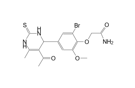 2-[4-(5-acetyl-6-methyl-2-thioxo-1,2,3,4-tetrahydro-4-pyrimidinyl)-2-bromo-6-methoxyphenoxy]acetamide