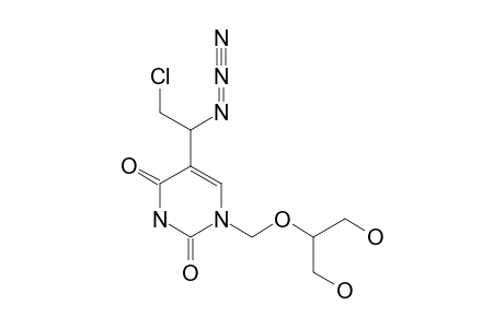 1-[(2-HYDROXY-1-(HYDROXYMETHYL)-ETHOXY)-METHYL]-5-(1-AZIDO-2-CHLOROETHYL)-URACIL