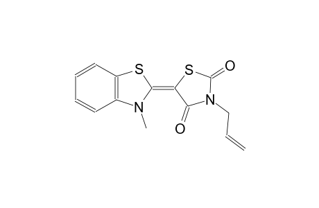 2,4-thiazolidinedione, 5-(3-methyl-2(3H)-benzothiazolylidene)-3-(2-propenyl)-, (5Z)-