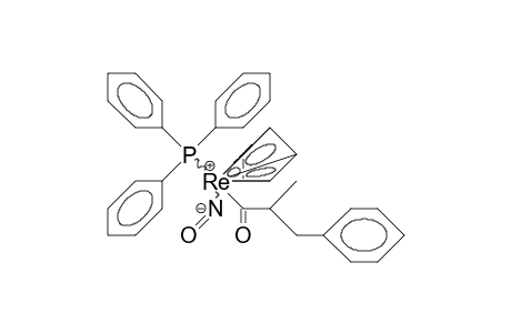 (Sr, RS)-/.eta.-5/-cyclopentadienyl-nitroso-triphenylphosphino-(2-methyl-3-phenyl-1-oxo-propyl) rhenium