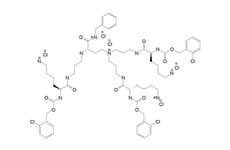 N,N,N'-TRIS-[(N(ALPHA)-2-CHLOROBENZYLOXYCARBONYL)-L-LYSIL-3-AMINOPROPYL]-L-DIAMINOBUTYRO-BENZYLAMIDE-PENTAHYDROCHLORIDE