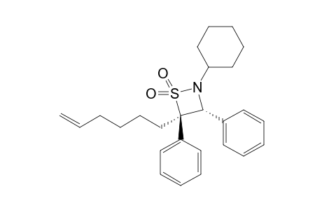 trans-2-Cyclohexyl-4-(5-hexenyl)-3,4-diphenyl-1,2-thiazetidine 1,1-dioxide