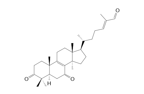 LUCIALDEHYDE-B;(24E)-3,7-DIOXO-5-ALPHA-LANOSTA-8,24-DIEN-26-AL