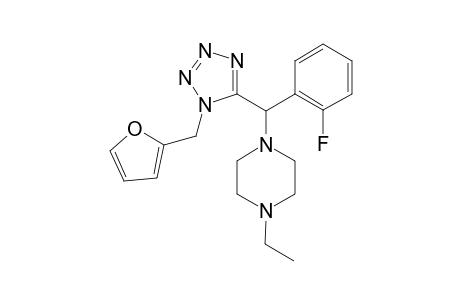 1-Ethyl-4-[(2-fluorophenyl)-[1-(2-furanylmethyl)-5-tetrazolyl]methyl]piperazine