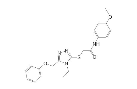 2-{[4-ethyl-5-(phenoxymethyl)-4H-1,2,4-triazol-3-yl]sulfanyl}-N-(4-methoxyphenyl)acetamide