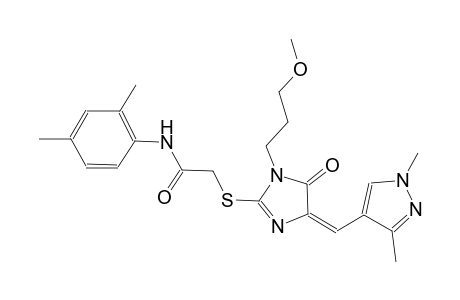 N-(2,4-dimethylphenyl)-2-{[(4E)-4-[(1,3-dimethyl-1H-pyrazol-4-yl)methylene]-1-(3-methoxypropyl)-5-oxo-4,5-dihydro-1H-imidazol-2-yl]sulfanyl}acetamide
