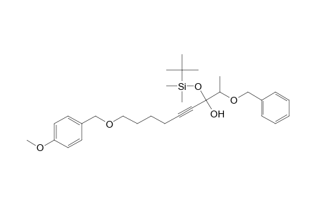 1-Benzyloxy-2-(tert-butyldimethylsilyloxy)methyl-8-(p-methoxybenzyloxy)-3-octyn-2-ol