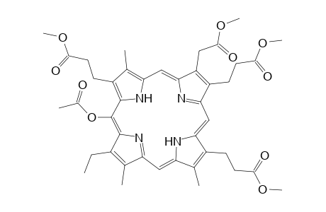 21H,23H-Porphine-2,8,12-tripropanoic acid, 20-(acetyloxy)-18-ethyl-7-(2-methoxy-2-oxoethyl)-3,13,17-trimethyl-, trimethyl ester