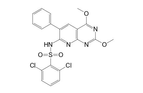 Benzenesulfonamide, 2,6-dichloro-N-(2,4-dimethoxy-6-phenylpyrido[2,3-d]pyrimidin-7-yl)-