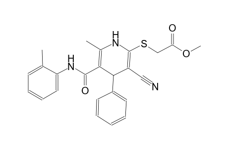 acetic acid, [[3-cyano-1,4-dihydro-6-methyl-5-[[(2-methylphenyl)amino]carbonyl]-4-phenyl-2-pyridinyl]thio]-, methyl ester
