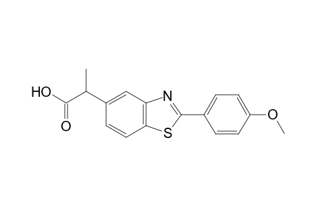 2-(p-methoxyphenyl)-α-methyl-5-benzothiazoleacetic acid