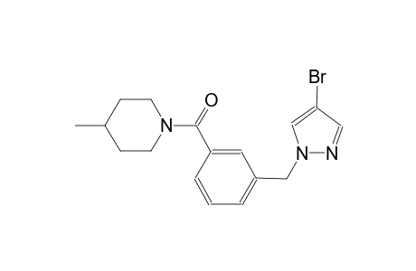 1-{3-[(4-bromo-1H-pyrazol-1-yl)methyl]benzoyl}-4-methylpiperidine