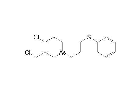 Arsine, bis(3-chloropropyl)[3-(phenylthio)propyl]-
