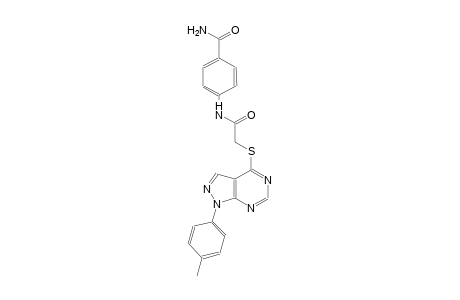 4-[({[1-(4-methylphenyl)-1H-pyrazolo[3,4-d]pyrimidin-4-yl]sulfanyl}acetyl)amino]benzamide